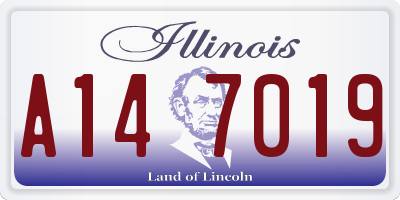 IL license plate A147019