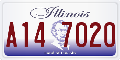 IL license plate A147020