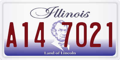 IL license plate A147021