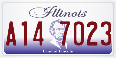 IL license plate A147023