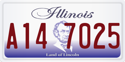 IL license plate A147025