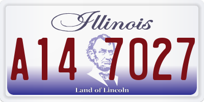 IL license plate A147027