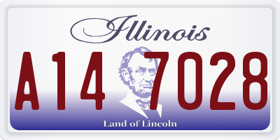 IL license plate A147028