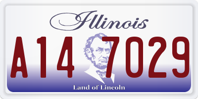 IL license plate A147029