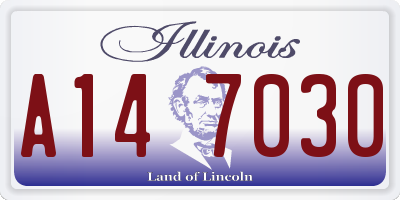 IL license plate A147030