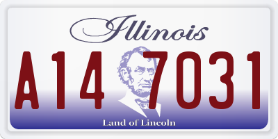 IL license plate A147031