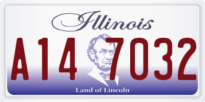 IL license plate A147032