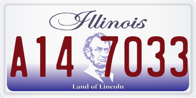 IL license plate A147033