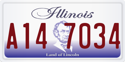 IL license plate A147034