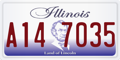 IL license plate A147035