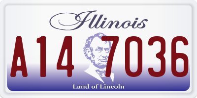 IL license plate A147036