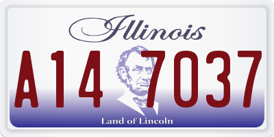 IL license plate A147037