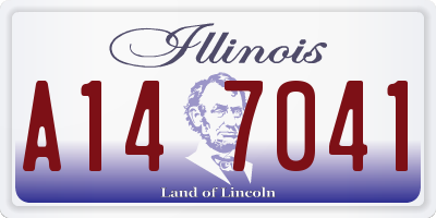 IL license plate A147041