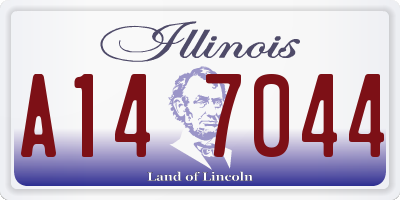 IL license plate A147044