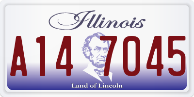 IL license plate A147045