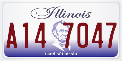 IL license plate A147047