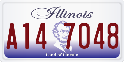 IL license plate A147048