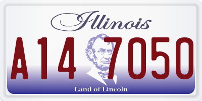 IL license plate A147050