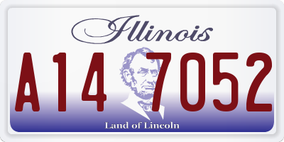 IL license plate A147052