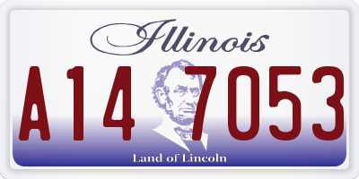 IL license plate A147053