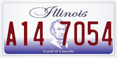 IL license plate A147054