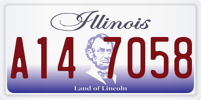 IL license plate A147058