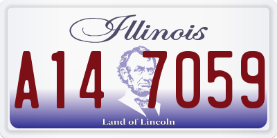 IL license plate A147059
