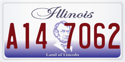IL license plate A147062