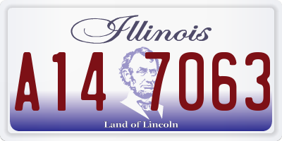 IL license plate A147063