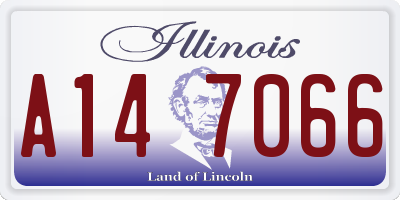 IL license plate A147066