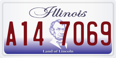 IL license plate A147069