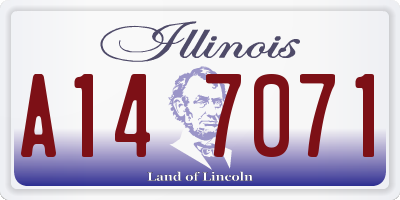 IL license plate A147071