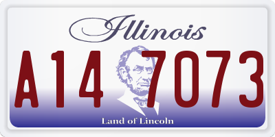 IL license plate A147073