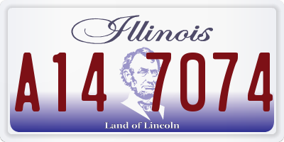 IL license plate A147074