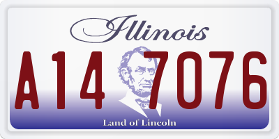 IL license plate A147076