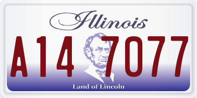 IL license plate A147077
