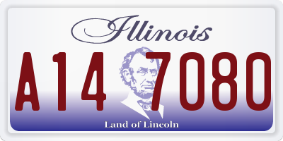 IL license plate A147080