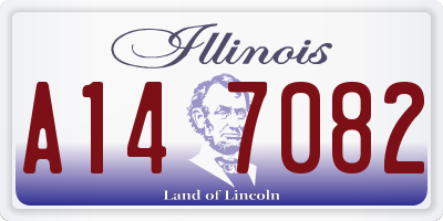 IL license plate A147082