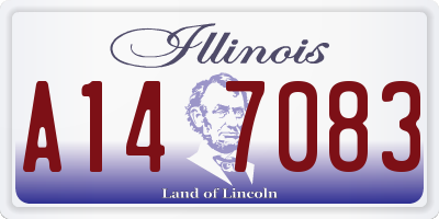IL license plate A147083