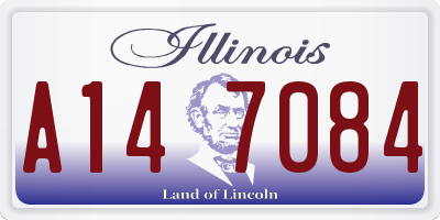 IL license plate A147084