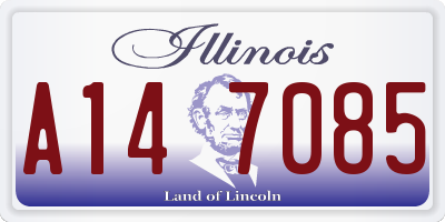 IL license plate A147085