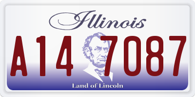 IL license plate A147087