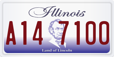IL license plate A147100