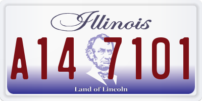 IL license plate A147101