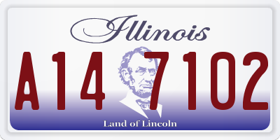 IL license plate A147102