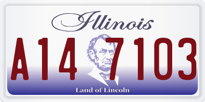 IL license plate A147103