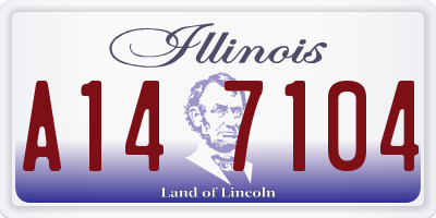 IL license plate A147104