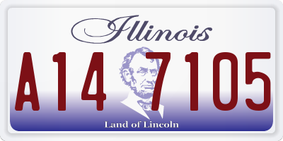 IL license plate A147105