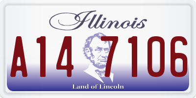 IL license plate A147106
