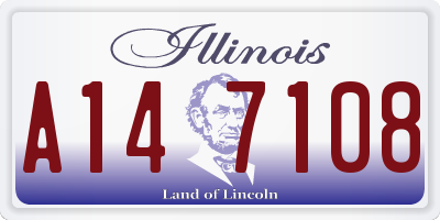 IL license plate A147108
